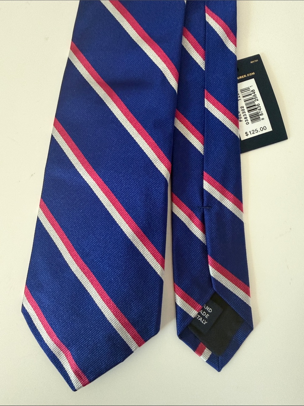 $125 Polo by Ralph Lauren Silk Striped Tie NWT